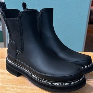 Hunter Black Ankle Boots